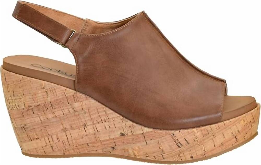 NEW CORKYS FOOTWEAR women's weekend plans wedge sandal in brown